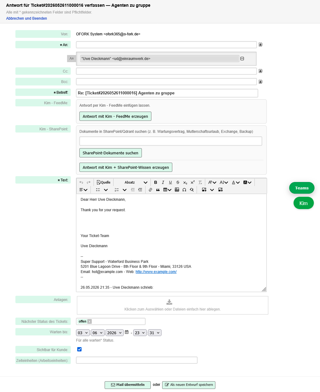 Document search while replying