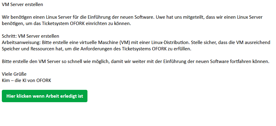 Create OFORK process