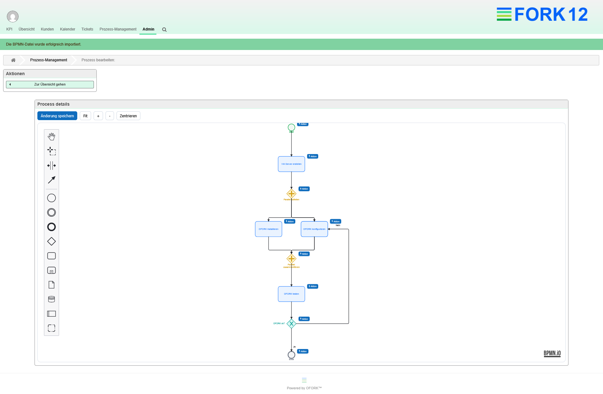Create OFORK process