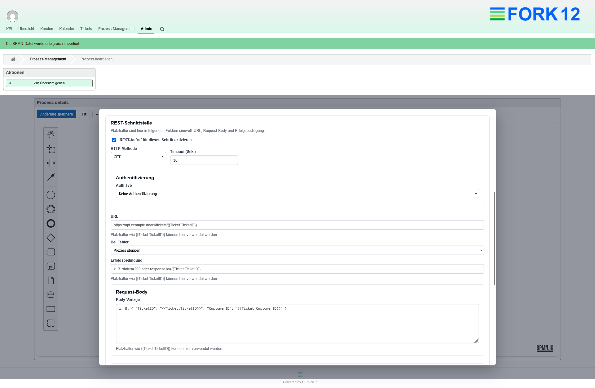 Create OFORK process